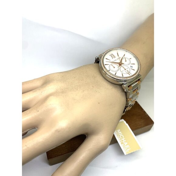 Michael Kors Women\'s Watch MK6558 Sofie Quartz Chronograph Rose Gold Steel 39mm main image 8